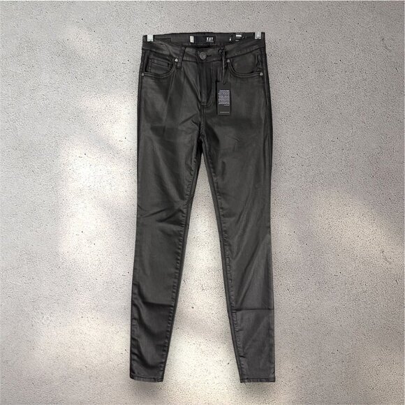 Kut from the Kloth Denim - KUT From The Kloth Donna Skinny Jeans Women's 0 Black High Rise Waxed Y2K Grunge